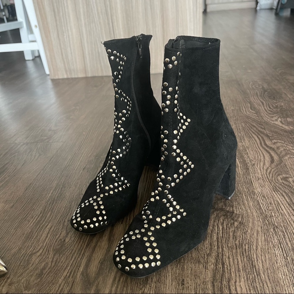 Jeffrey Campbell Cienega RV black suede boots
